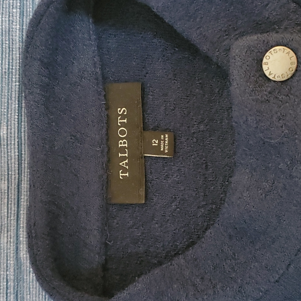 NWOT TALBOTS Blue Zippered Jacket - Picture 4 of 9
